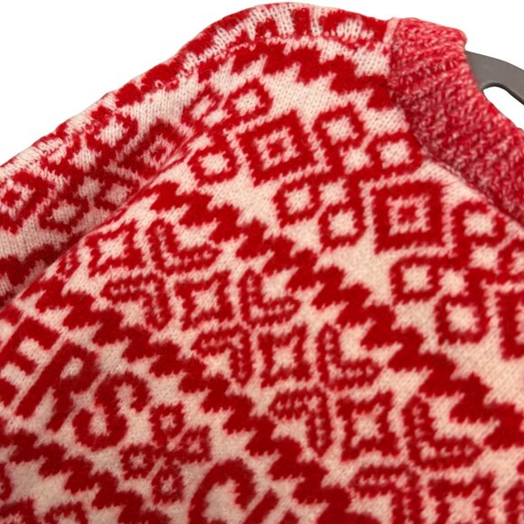 A New Day Fair Isle Cheers Red & White Christmas Womans Sweater - Size XXL - Picture 8 of 8